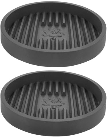 Luxshiny Toilet Plunger Drip Tray 2pcs Cement Gray, Non-slip Plunger Mat and Holder Base for Bathroom Use, Sturdy Drying Pad Compatible with Home Toilet Accessories