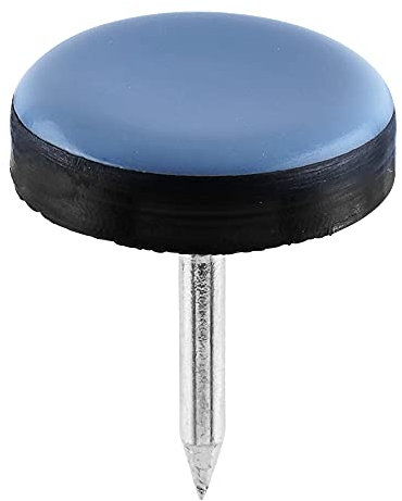 16 feltrini per mobili in teflon, rotondi, con chiodo, diametro 19 mm, spessore 5 mm, rivestimento in PTFE, piedini in teflon