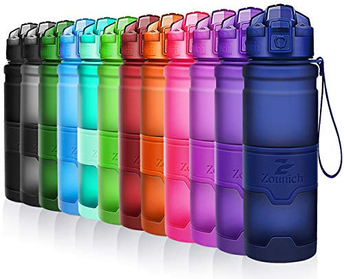 ZOUNICH Bouteille Eau Bouteille Sport 1l/700ml/500ml/400ml réutilisable Plastique filtrante Anti Fuite sans bpa Gourde Eau pour Gym, Sport,Camping,Voyage,Fitness Idéale pour Enfant, Adulte
