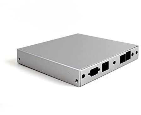PC Engines CASE1D1U - Gehäuse für die ALIX.2/6 Board-Reihe und APU2D0, 2X LAN, 1x USB, 3X WLAN, silbern