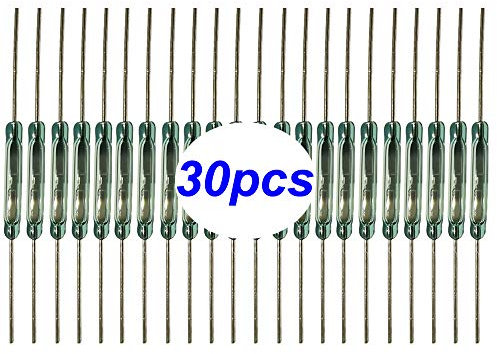 Gebildet 30Stück Reed-Schalter, Magnet in der Nähe – Schaltkreis verbinden, Magnet entfernt – Schaltkreis unterbrechen, magnetischer Induktionsschalter, Miniatur-Reed-Kontakt (2mm x 14mm)