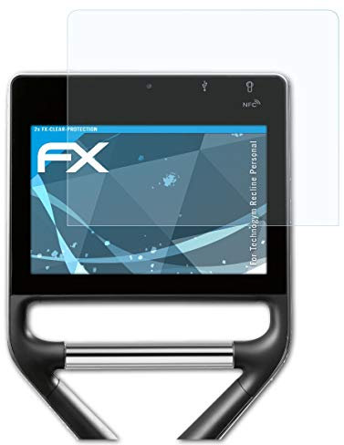 atFoliX Schutzfolie kompatibel mit Technogym Recline Personal Folie, ultraklare FX Displayschutzfolie (2X)