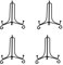 Tincogo (4 pack Iron Display Stand, Black Iron Easel Plate Display Photo Holder Stand, Displays Picture Frames, Cookbooks, Decorative Plates, Tablets and Art 5 Inch