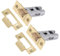 XFORT Tubular Latch, Polished Brass, Tubular Door Latch for Internal Wooden Doors, (2 Pack, 65mm)