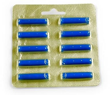10 Stück Luftfrischer Duftstäbchen Staubsaugerdeo Duftis Lufterfrischer Duftpatronen Deo Blau (Meeresbrise) für alle Beutel Staubsauger z.B. Vorwerk Miele Siemens Bosch Electrolux und alle anderen