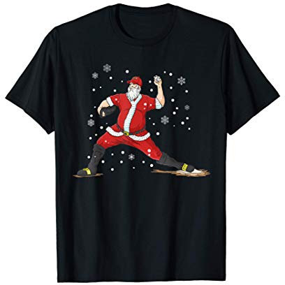 Weihnachtsmann Pitcher Baseball Weihnachten Geschenk T-Shirt