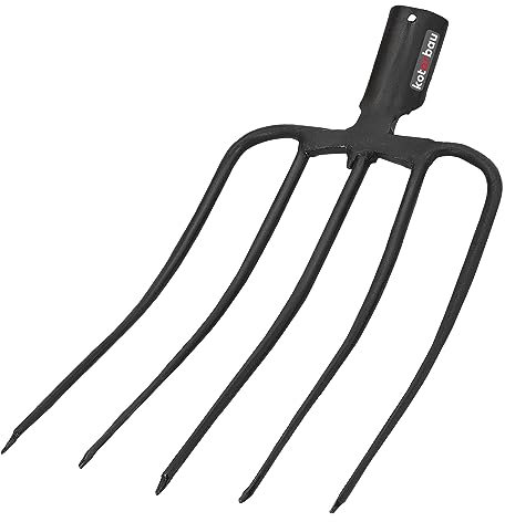 KOTARBAU® Forke Forke - Forcella per letame a 5 denti, per giardino e agricoltura