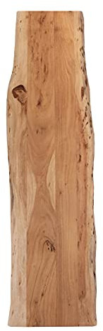 SAM Tischplatte 160x40 cm Tonia, Holzplatte Akazienholz massiv + naturfarben + lackiert, Baumkanten-Platte für Heimwerker, Arbeitsplatten, Tische & Fensterbretter
