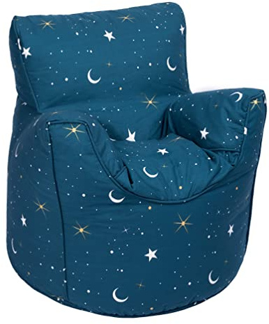 Ready Steady Bed Poltrona per bambini, pouf, comoda mobilia per bambini, morbida e sicura per bambini, per sala giochi, sedia ergonomica (chiaro di luna)