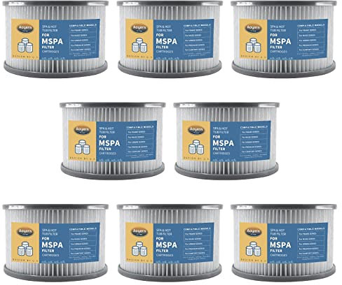 Ersatzfilter für Whirlpool Filter, für MSpa Whirlpool Filter Modell ab 2020, für Mspa Whirlpool Zubehö Pool Filter, Kompatibel mit Mspa Filter (8 Stück)