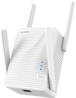 Tenda Ripetitore WiFi AC2100 (A21), Amplificatore WiFi Dual Band, Porta Gigabit, 4 antenne 3dBi, 4x4 MU-MIMO, indicatore di segnale, pulsante WPS, modalità Ap, configurazione semplice