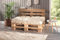 Makramee Palettensitzkissen 1er – Gemütliches Sitzkissen – Robustes Material mit Tufting-Element – Seitliche Henkel – 80 x 60 cm (Beige)