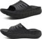 KuaiLu Sandali di Recupero Uomo con Comode Ortopediche Fascite Plantare Supporto Arco Ciabatte Aperte Leggero Sportivi Ciabatta Estive Mare Spiaggia Piscina Doccia Sandalo Nero 46