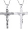 Supcare INRI Kreuz Kette mit Gravur Herren Jesus Kruzifix Anhänger 925 Sterling Silber Halskette Christlich Region Kreuzanhänger Cross Necklace Hip Hop Modeschmuck für Männer Jungen