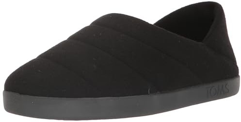 TOMS Herren Ezra Hausschuh, Schwarzes Filz-Fleece, 42 EU