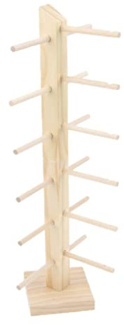 misppro Brillenständer aus Holz, für Sonnenbrillen, Brillen, Ständer, Organizer, einzeln/doppelte Linien, verschiedene Größen für 1–12 Paar – Holzfarbe, einzelne Linie für 6 Paar