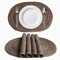 6er Set Platzsets Ovales Geflochtene Tischsets Baumwolle Waschbar Hitzebeständig Platzdeckchen für Hochzei, Küche Abendessen (B,50x35cm)