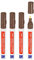 PATIKIL Fugenstift, 4 Pack Fliesen Farbe Markierung Reparatur Stifte Farbe Stifte Fliesen Fugen versiegelung Stift mit zusätzlichen Tipps für Boden fliesen Lücke, Dunkelbraun