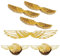 50 Stück Geburtstags Deko, Gold Glitter Flügel Kuchen Dekoration Cake Topper Gold Glitter Wings Cake Decoration Für Bonbons Kuchen Cupcakes Party Mottoparty
