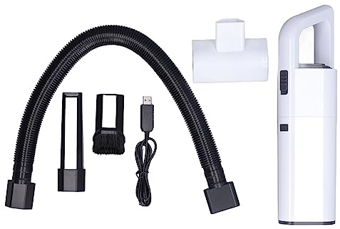Handstaubsauger Kabellos, Vakuum-Tierhaarentferner, Tragbarer Handstaubsauger, Kabellos, Saug-Tierhaarreiniger für zu Hause (Weiss