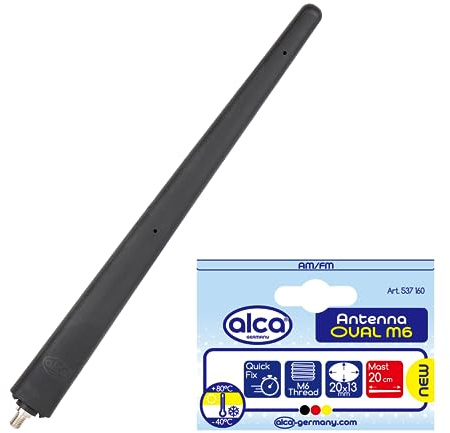Fits Fiat 500 Car Radio Aerial Antenna Replacement AM FM OVAL S Roof Mast 20 cm M6 size 537160