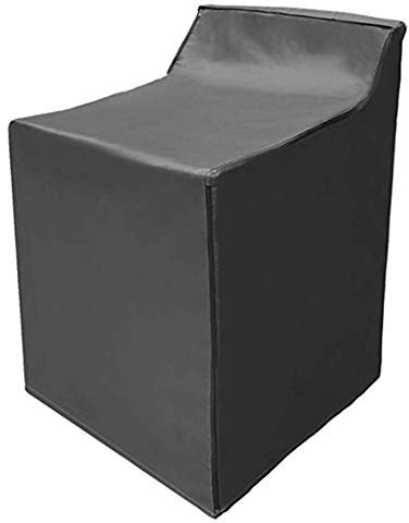 Funda para lavadora, Funda para lavadora, Funda de tela gruesa para lavadora de carga superior y carga frontal, Impermeable y antipolvo con cremallera lisa Funda para secadora (Negro)