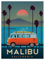 WildeBabsKLBT 11cm Hochwertiger Auto-Aufkleber Sticker Decal Autoaufkleber Aufkleber-Folie Wetterfest Vintage Art Malibu California F2795