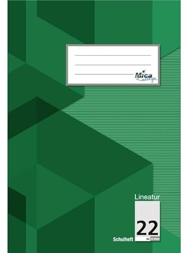 Doppelheft A4 - Lineatur 22 - kariert - 32 Blatt