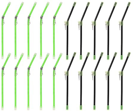 Kellegour 40 Stücke Fishing Anti-tangle Boom Sleeves Set,Anti Tangle Boom mit Wirbel Fishing,Angeln für Karpfen-Angeln,Anti Boom Mit Wirbel Grün Schwarz,Fishing Anti Tangle Boom Set,Für Karpfen-Angeln