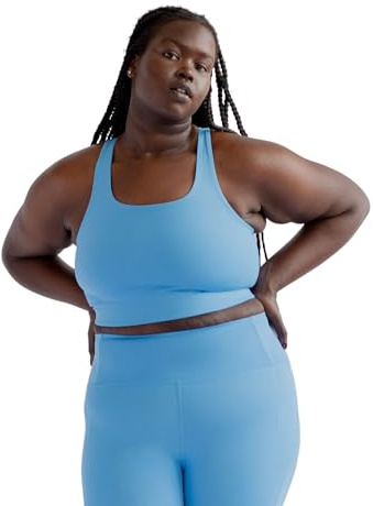Girlfriend Collective Paloma Sports Bra, Medium Impact Classic Women’s Sports Bra, Racerback, Without Padding and Underwire, for Fitness, Running, Yoga, Pilates, Wellness, Training, Sizes XXS-6XL