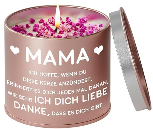 KAAYEE Mama Geschenk Duftkerzen, 9oz Lavendel Duftkerzen Geschenke für Mama zum Muttertag Weihnachten, Muttertagsgeschenk Geburtstagsgeschenk für Mutter von Tochter Sohn (Mama 1)