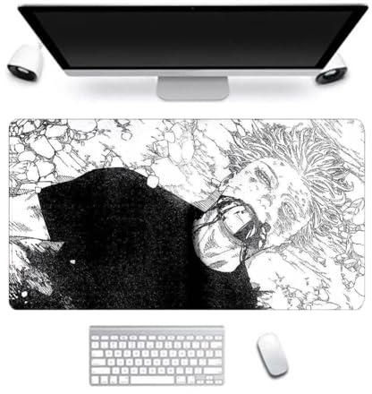 Zhongkaihua Anime - Tappetino per mouse Gojo Anime, antiscivolo, tappetino per mouse da gaming, tastiera per laptop, tappetino da scrivania (300 x 800 mm)