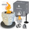 FAIRUST Tischkamin | Buddha Figur Bioethanol Tischkamin für Indoor und Outdoor aus hochwertigem robusten Betonzement Design | Tischfeuer Ethanol Kamin Gartenkamin mit unendlicher Brenndauer