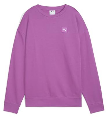 PUMA Ess Elevated Comfort Crew TR, Felpa con Cappuccio Bambina, Wild Berry, L