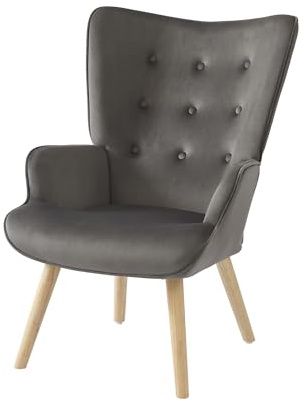 BAÏTA Sam Sessel aus Velours, Grau