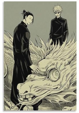 Anime-Poster, Geto Suguru, coole Kunstwerke, Gemälde, Wandkunst, Leinwanddrucke, hängende Bilder, Poster, 50 x 75 cm