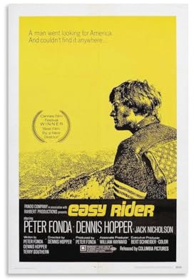 Easy Rider, klassische Kult-Film-Poster, Filmposter, Kunstdruck, Wandfoto, Malerei, Poster, hängendes Bild, Familiendekoration, 50 x 75 cm, 3 Stück