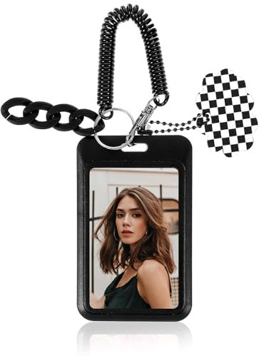 AOZUO Kpop Photocard Holder,Kpop Fotokartenhalter,Ausweishülle Ausweishalter ID Card Badge Holder für Idol Album Karten Bank Foto Studentenbus Kartenanhänger Schlüsselanhänger Schützende Fotohül