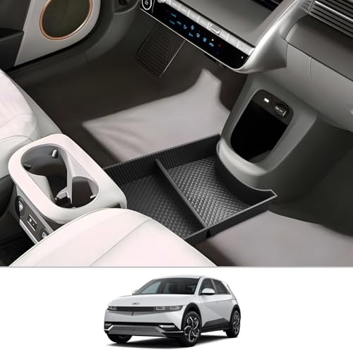CDEFG Kompatibel mit Hyundai Ioniq 5 2021-2023 2024 Mittelkonsole Organizer Aufbewahrungsbox Ioniq 5 Handschuhfach Unten die Mittelarmlehne Ioniq 5 2024 Zubehör
