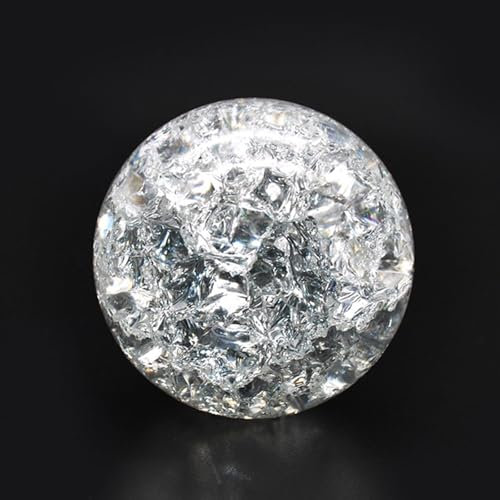 EIS gebrochene Kristallkugel Dekorativ für Feng Shui Ball, Wasserbrunnen Bonsai Glaskugel, Haus Garten Dekoration Ornamente Zubehör,1.2in(3cm)
