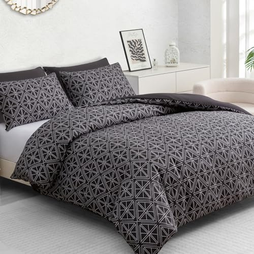 Pamposh Super King Duvet Set – Brushed Microfiber Super King Duvet Cover - Hypoallergenic Quilt Cover Bedding Sets 3 Pcs With Zipper Closure For All Seasons