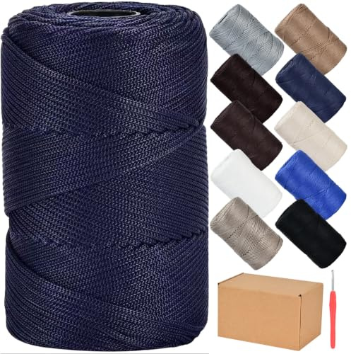 Makramee Garn 3mm 200m Polypropylen Kordel (1,1 Stück) | Fest, splitterfrei & reißfest – ideal für Anfänger, Taschen, Hüte, Teppiche, Körbe & Wandbehänge.