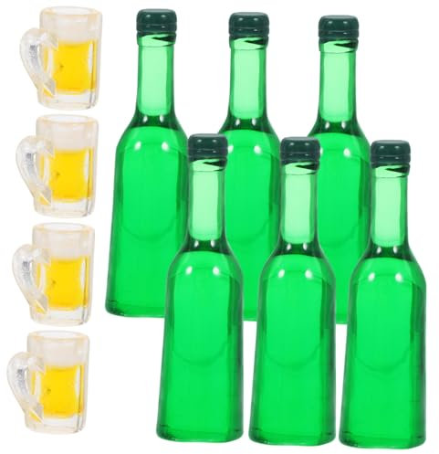 ibasenice Ensemble De Mini Chopes À Bière Mini Bouteilles De Bière Bouteilles De Bière Miniatures Chopes Décorations De Paysage