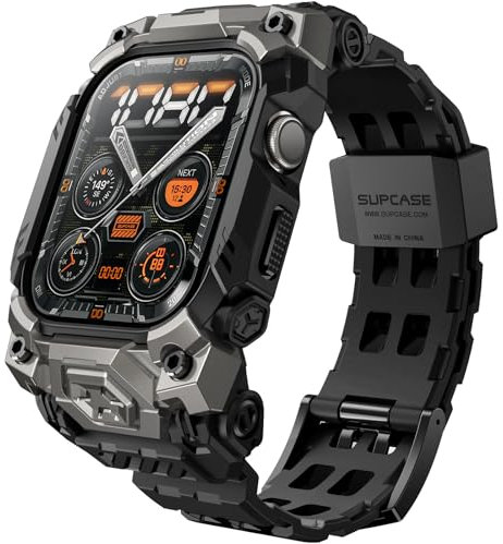 SUPCASE für Apple Watch 11/10 46mm Hülle mit Band (UB Ore) [Schutz in Militärqualität] Robust Armband Sport Ersatzarmband Bumper Case Verstellbar Schutzhülle für iWatch 11/10 46mm (Schwarz)