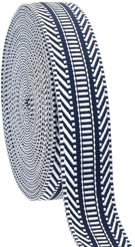 FREEBLOSS 5 7 Yards Baumwollgurtband Geflochtenes Gurtband Schwere Gurtbänder Für Kunst Und Handwerk Polycotton Gurtband Gestreiftes Muster Baumwollgurtbänder Für Taschen Kameragurt 1.5 Zoll