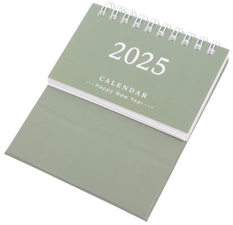 DIYEAH Monatsplaner Tischkalender 2025 Magnetischer Kalender Für Den Kühlschrank Mini-monats-tisch Drahtgebundener Tisch 2024–2025 Tages Green Papier Familie