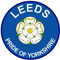 Leeds - Pride of Yorkshire - (Two Pack) 80mm Diameter Car Bumper Window Decal Sticker