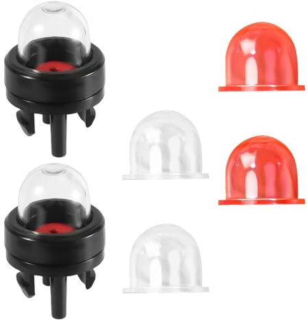 6pcs 188-512-1 Snap in Primer Bulb and 2 Size Primer Bulb Pump 188-12-1 0057003 0057004, Carburetor Chainsaw Carb Fuel Replacement Part for Small Engine for Craftsman Zama Walbro Trimmer Blower (Red)