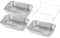 ELAYARD 4 Stück Blechpfanne aus Alufolie Tabletts Lebensmittelbehälter Zinn Liner Abfluss Container Fett pfannenwender Pfanne aus Aluminiumfolie Grilltablett Bräter Silver