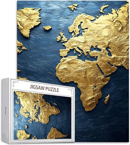 Puzzle 100 Teile Weltkarte Puzzle Erwachsene, DIY Groß Puzzelmatten, Holzpuzzle für Erwachsene und Kinder ab 12 Jahren Wooden Jigsaw Szene Geschicklichkeitsspiel für Die Ganze Familie, Geschenke D-902